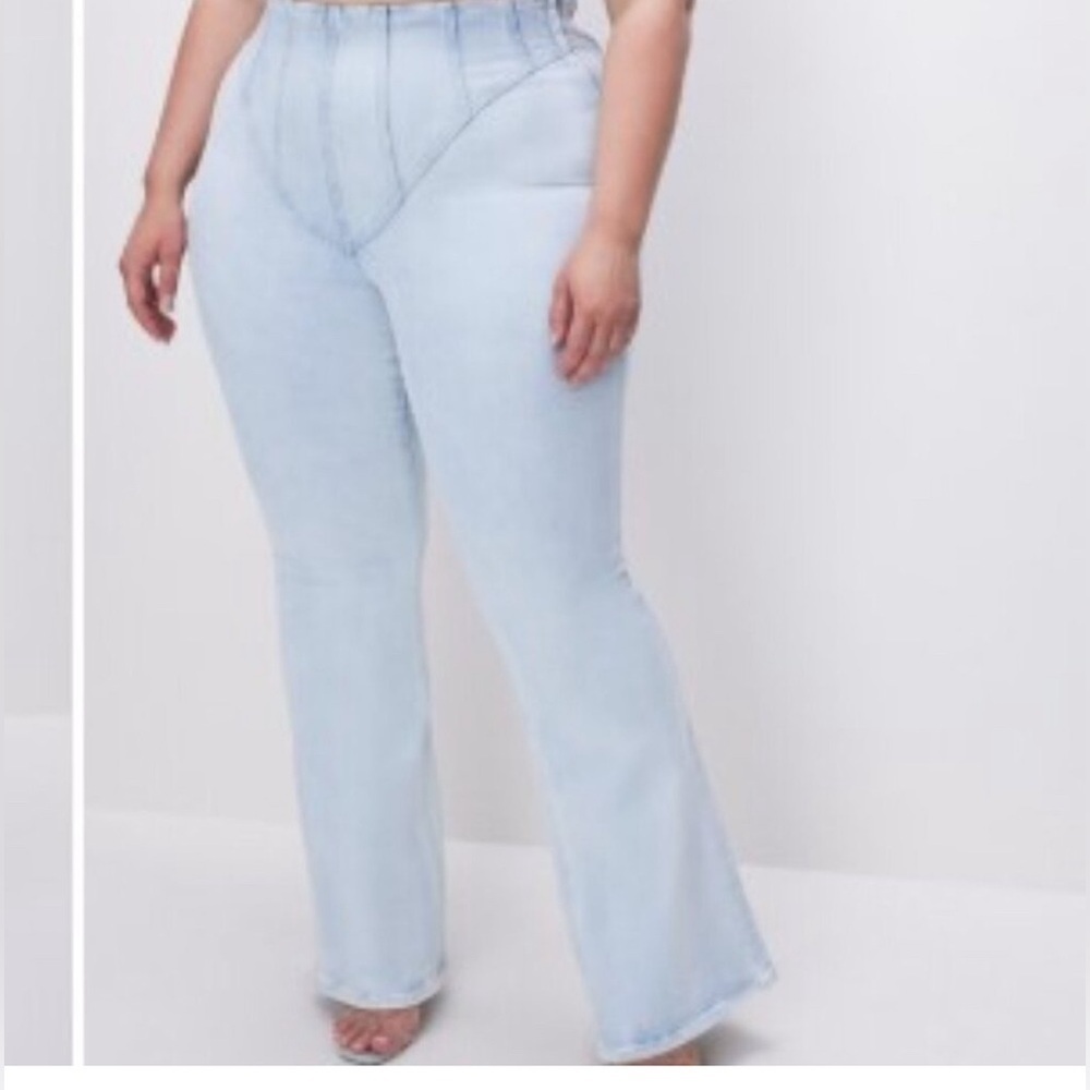NEW Good American Corset Flare jeans Plus Size 30